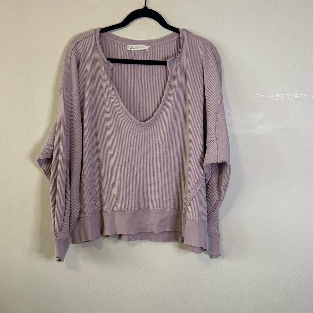 We the Free V Neck Distressed Henley